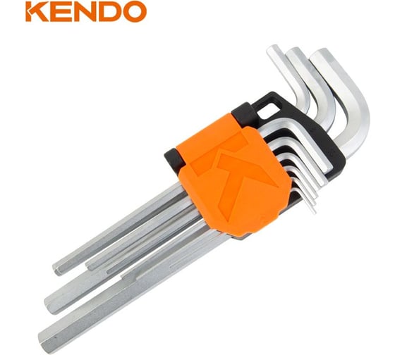 Набор длинных имбусовых ключей KENDO 9 шт. 20732