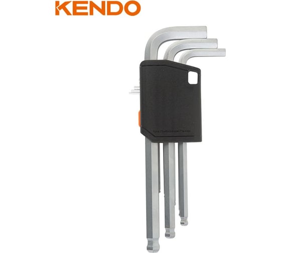 Набор удлиненных имбусовых ключей с шаром KENDO 9 шт. 20737
