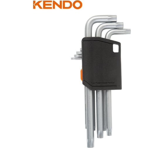 Набор удлиненных ключей TORX KENDO 9 шт. 20743