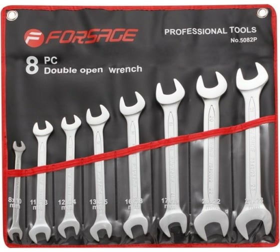 Набор рожковых ключей Forsage 8 предметовна полотне F-5082P(9926)