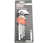 Набор Г-образных 6-гранных ключей Forsage длинных 9 предметов в пластиковом держателе F-5093L(6554)