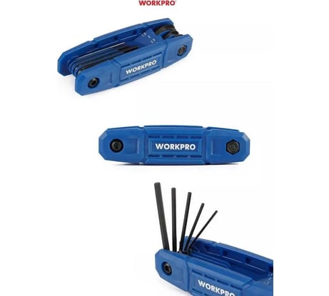 Набор шестигранных ключей складных WORKPRO 8шт метрический WP222031