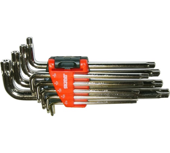 Набор ключей SKRAB TORX Т15-Т55 9 пр. средние 44711