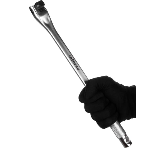 Шарнирный вороток-кобра Inforce 1/2" 375 мм, материал CrV, 06-05-109
