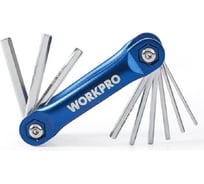 Набор шестигранных ключей WORKPRO 9шт. складной WP222024