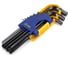 Набор удлиненных шестигранных ключей с шаром KUBIS 1.5, 2, 2.5, 3, 4, 5, 6, 8, 10 мм, CrV, 9 шт. 02-08-9409 1