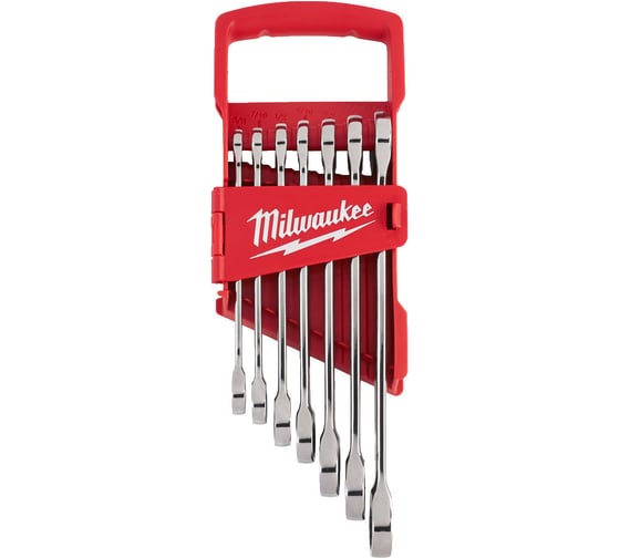Набор дюймовых ключей с трещоткой в накидной части Milwaukee 7 шт 4932464995 1