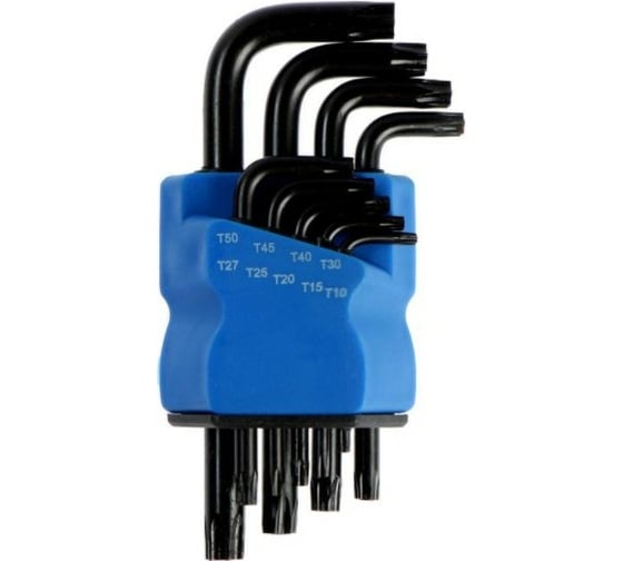 Набор ключей TUNDRA TORX Tamper, CrV, TT10 - TT50, 9 шт. 2354402 1