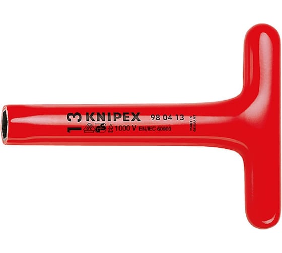 Ключ торцевой шестигранный Knipex с Т-образной рукояткой VDE, размер под ключ 17 мм, 200 мм KN-980417