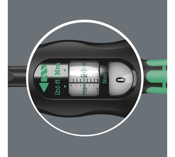 Динамометрический ключ с трещоткой WERA Click-Torque C 2 1/2, 20-100 Нм, L-405 мм WE-075621