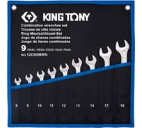 Набор комбинированных ключей KING TONY 8-19 мм, чехол из теторона, 9 предметов 12D09MRN