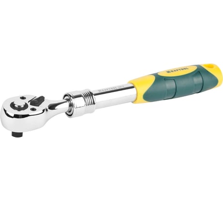 Трещотка для торцовых головок KRAFTOOL PRO, телескопическая, Сr-V сталь, 72 зубца, 3/8 27798-3/8