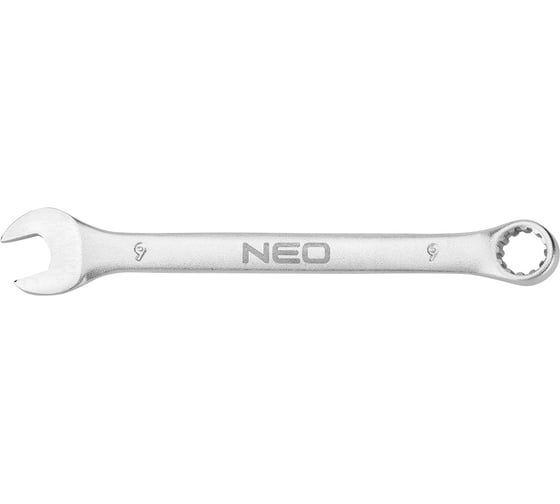 Ключ комбинированный NEO TOOLS 9x130 мм, CrV, DIN3113 09-653