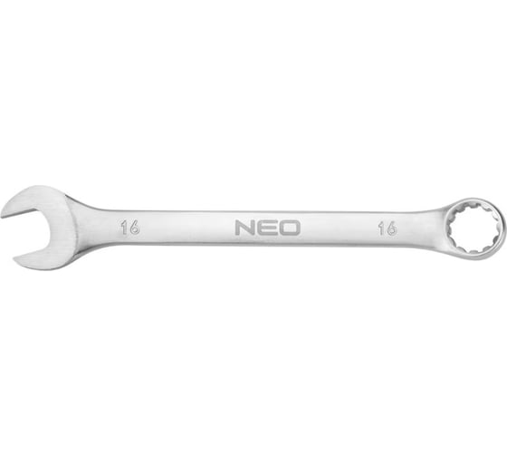 Ключ комбинированный NEO TOOLS 16x200 мм, CrV, DIN3113 09-660