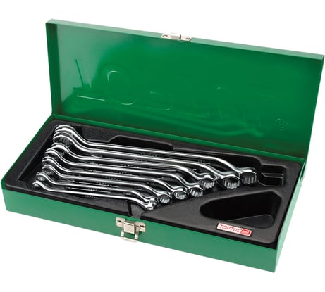 Набор накидных ключей TOPTUL 45 градусов, 6-22 мм, 8 предметов в металлическом кейсе GAAD0804