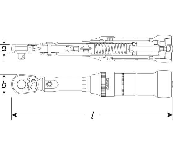 Динамометрический ключ HAZET 1/2", 60-320 Нм 6123-1CT