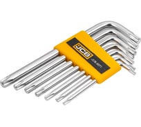 Набор Г-образных ключей TORX JCB Т10, Т15, Т20, Т25, Т27, Т30, Т40, 7 предметов JCB-5071(59311)