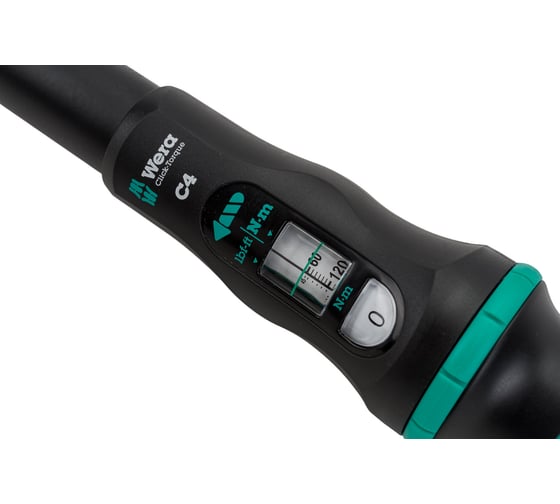 Динамометрический ключ с трещоткой WERA Click-Torque C 4 1/2, 60-300 Нм, L-595 мм WE-075623
