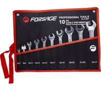 Набор ключей рожковых Forsage 10 предметов на полотне F-5102P(9927)