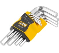 Набор Г-образных 6-гранных ключей JCB 9 пр. (1.5, 2, 2.5, 3-6, 8, 10мм) JCB-5093(59738)