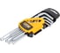 Набор Г-образных 6-гранных длинных ключей с шаром JCB 1.27, 1.5, 2, 2.5, 3-6, 8, 10 мм, 10 предметов JCB-5102LB(59742) 4