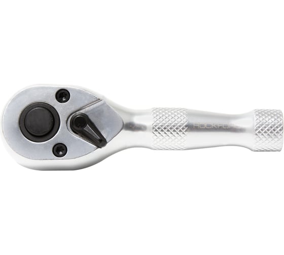 Трещотка реверсивная короткая с накаткой Rockforce 3/8" RF-802326(18926) 1