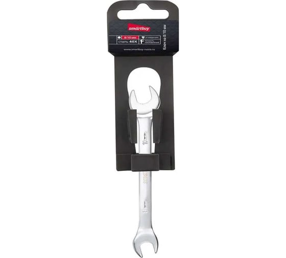 Ключ рожковый Smartbuy на 8 мм, 10 мм, хромированный, 40X, tools/600 SBT-UWS-8-10p1 1
