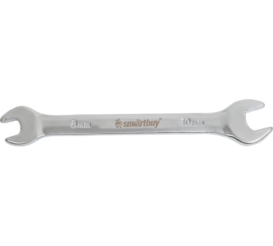 Ключ рожковый Smartbuy на 8 мм, 10 мм, хромированный, 40X, tools/600 SBT-UWS-8-10p1