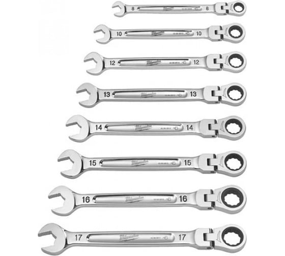 Набор комбинированных ключей Milwaukee MAXBITE с шарниром, 7 шт 4932478557 1