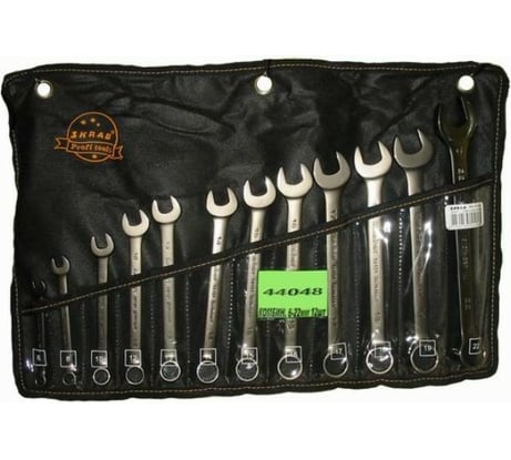 Комбинированные ключи SKRAB 6-22мм 12 шт CrV KingRoy 44048