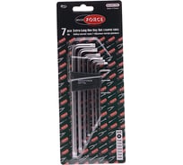 Набор ключей TORX экстрадлинных ключей ROCKFORCE Т10Н-Т40Н с отверстием 7пр.  на пласт. держат. RF-5071TXL RF-5071TXL(5789)