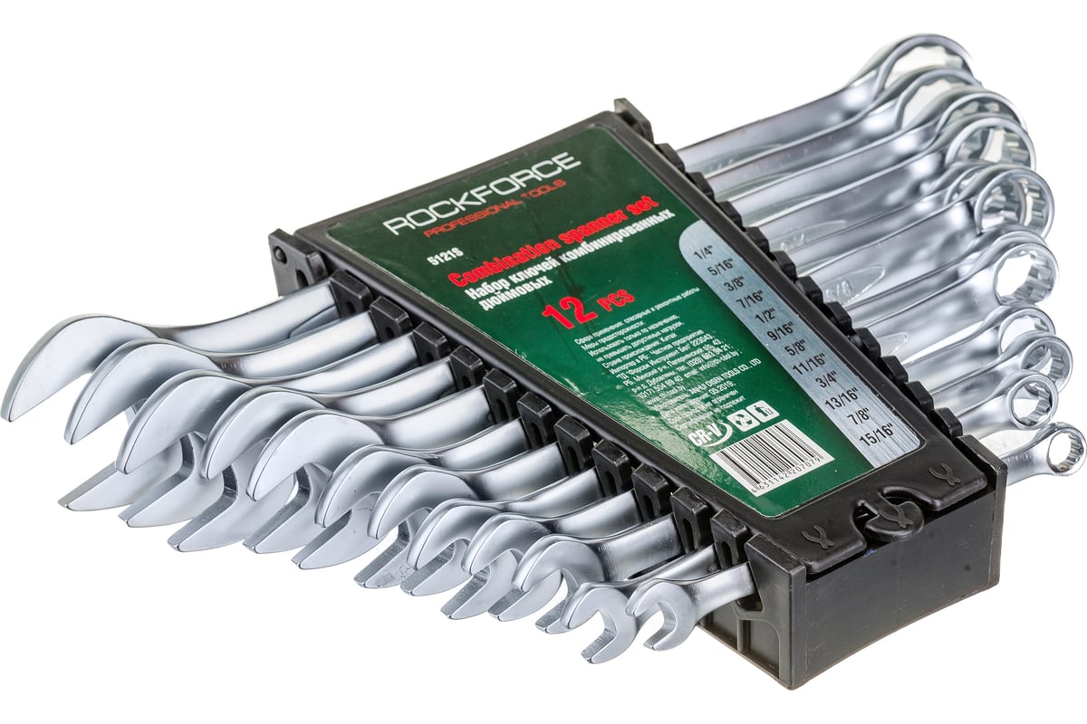 Набор комбинированных дюймовых ключей Rockforce 12пр. RF-5121S(47121 ...