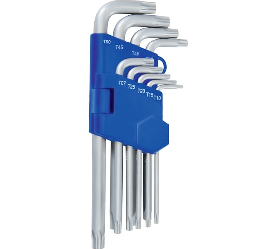Набор Г-образных ключей HEYTEC под внутренний TORX, 9 предметов, на пластиковом держателе HE-50813488280