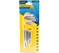 Набор ключей TORX-профиль ВАРЯГ 9 предметов, Т10-Т50, удлиненные, (6/36) 00938
