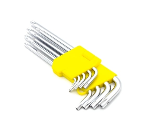 Набор ключей TORX-профиль ВАРЯГ 9 предметов, Т10-Т50, удлиненные, (6/36) 00938