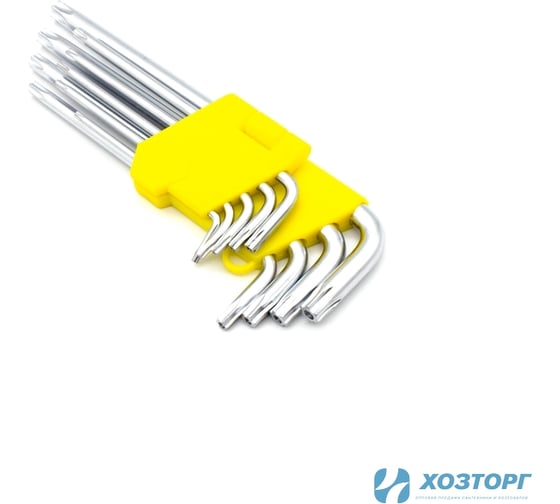 Набор ключей TORX-профиль ВАРЯГ 9 предметов, Т10-Т50, удлиненные, (6/36) 00938
