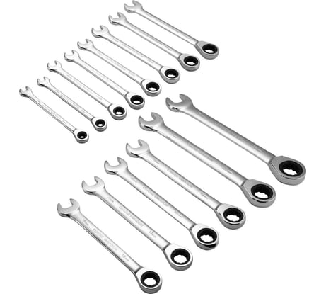 Набор комбинированных трещоточных ключей DEKO DKHT14-1, 14 предметов 086-2001