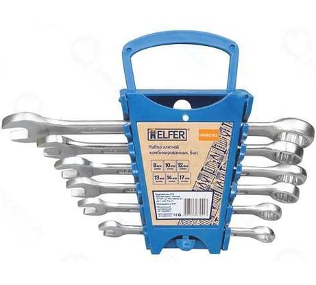 Набор комбинированных ключей HELFER 6шт. 8 10 12 13 14 17мм, сумка CR-V HF002508
