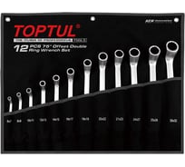 Набор ключей накидных TOPTUL 6-32мм 12шт (черное полотно) GPAI1202