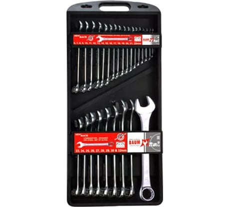 Набор комбинированных ключей BAUM в пластиковом держателе, 26 предметов, 6мм-32мм 30-26MP