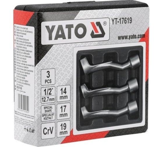 Набор ключей для инжектора YATO 1/2 3шт. (14,17,19мм) YT-17619
