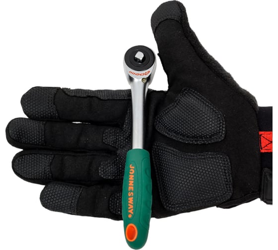 Трещотка Jonnesway ротационная, со сквозным приводом 1/4" DR, 60 зубцов, 180 мм R6602 46297