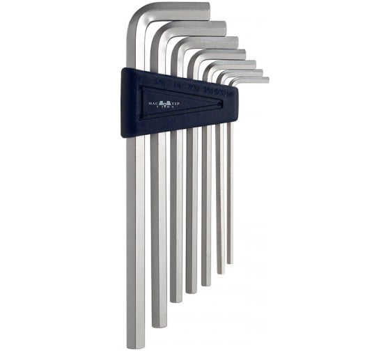 Набор торцовых ключей МАСТЕР КЛЮЧ CV 7 предметов HEX удл. 1/8"-3/8"кассета МК517208 1