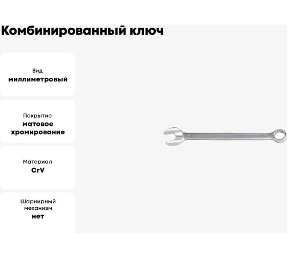 Комбинированный ключ YATO 25х25мм хром DIN 3113 YT-0354