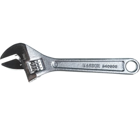 Разводной профессиональный хромированный ключ HARDEN 150мм. 540506