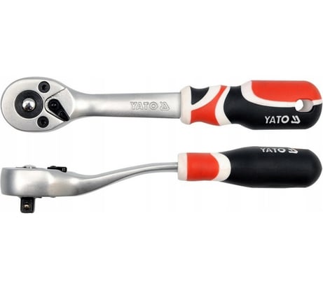 Трещотка с изогнутой ручкой YATO 1/4" YT-0730
