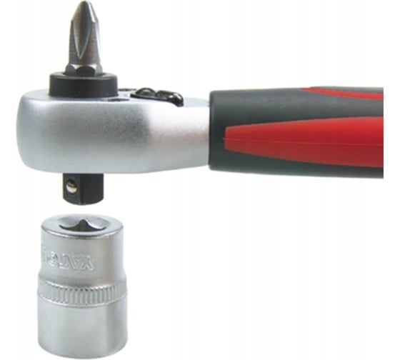 Трещотка YATO для бит и гол. 1/4" CrV 106мм YT-0331 37130331 092 1