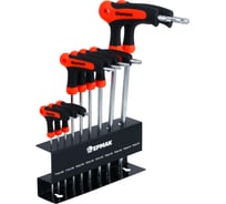 Набор Т-образных имбусовых ключей Torx ЕРМАК T10-T15-T20-T25-T27-T30-T40-T45-T50 633-029