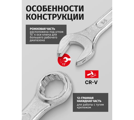 Набор ключей комбинированных WMC TOOLS 25 предметов, в пластиковом держателе WMC-5261MP(50007)