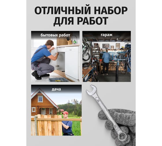 Набор ключей комбинированных WMC TOOLS 25 предметов, в пластиковом держателе WMC-5261MP(50007)